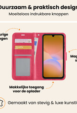 Nomfy Nomfy Samsung Galaxy A26 Hoesje Bookcase - Donkerroze