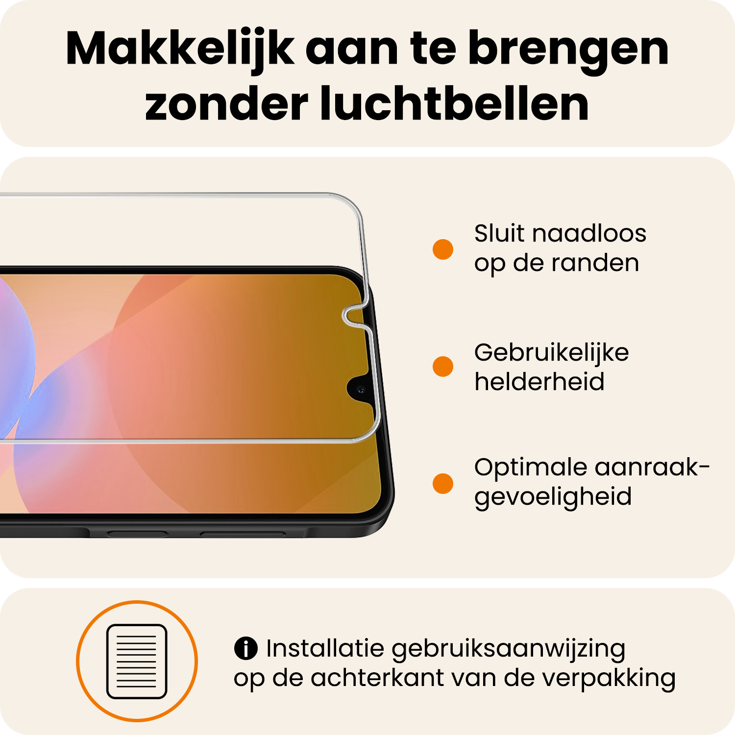 Nomfy Nomfy Samsung Galaxy A26 Hoesje Bookcase Met Screenprotector - Lichtroze