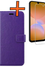 Nomfy Nomfy Samsung Galaxy A26 Hoesje Bookcase Met Screenprotector - Paars