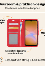 Nomfy Nomfy Samsung Galaxy A26 Hoesje Bookcase Met Screenprotector - Rood