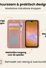 Nomfy Nomfy Samsung Galaxy A26 Hoesje Bookcase Met Screenprotector - Rose Goud