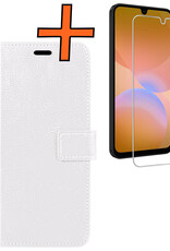 Nomfy Nomfy Samsung Galaxy A26 Hoesje Bookcase Met Screenprotector - Wit