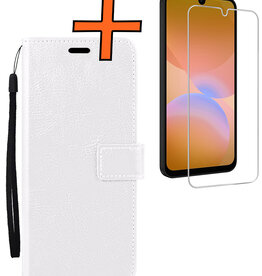 Nomfy Nomfy Samsung Galaxy A26 Hoesje Bookcase Met Screenprotector - Wit