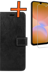 Nomfy Nomfy Samsung Galaxy A26 Hoesje Bookcase Met Screenprotector - Zwart