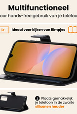 Nomfy Nomfy Samsung Galaxy A26 Hoesje Bookcase Met Screenprotector - Zwart