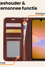 Nomfy Nomfy Samsung Galaxy A26 Hoesje Bookcase Met 2x Screenprotector - Bruin
