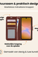 Nomfy Nomfy Samsung Galaxy A26 Hoesje Bookcase Met 2x Screenprotector - Bruin