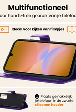 Nomfy Nomfy Samsung Galaxy A26 Hoesje Bookcase Met 2x Screenprotector - Paars