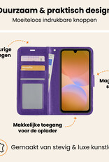 Nomfy Nomfy Samsung Galaxy A26 Hoesje Bookcase Met 2x Screenprotector - Paars