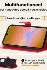 Nomfy Nomfy Samsung Galaxy A26 Hoesje Bookcase Met 2x Screenprotector - Rood