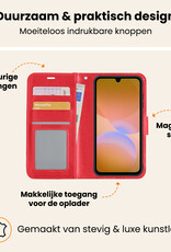 Nomfy Nomfy Samsung Galaxy A26 Hoesje Bookcase Met 2x Screenprotector - Rood