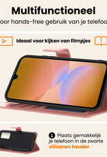 Nomfy Nomfy Samsung Galaxy A26 Hoesje Bookcase Met 2x Screenprotector - Rose Goud