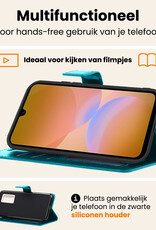 Nomfy Nomfy Samsung Galaxy A26 Hoesje Bookcase Met 2x Screenprotector - Turquoise