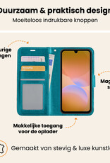 Nomfy Nomfy Samsung Galaxy A26 Hoesje Bookcase Met 2x Screenprotector - Turquoise