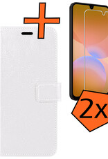 Nomfy Nomfy Samsung Galaxy A26 Hoesje Bookcase Met 2x Screenprotector - Wit