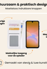 Nomfy Nomfy Samsung Galaxy A26 Hoesje Bookcase Met 2x Screenprotector - Wit