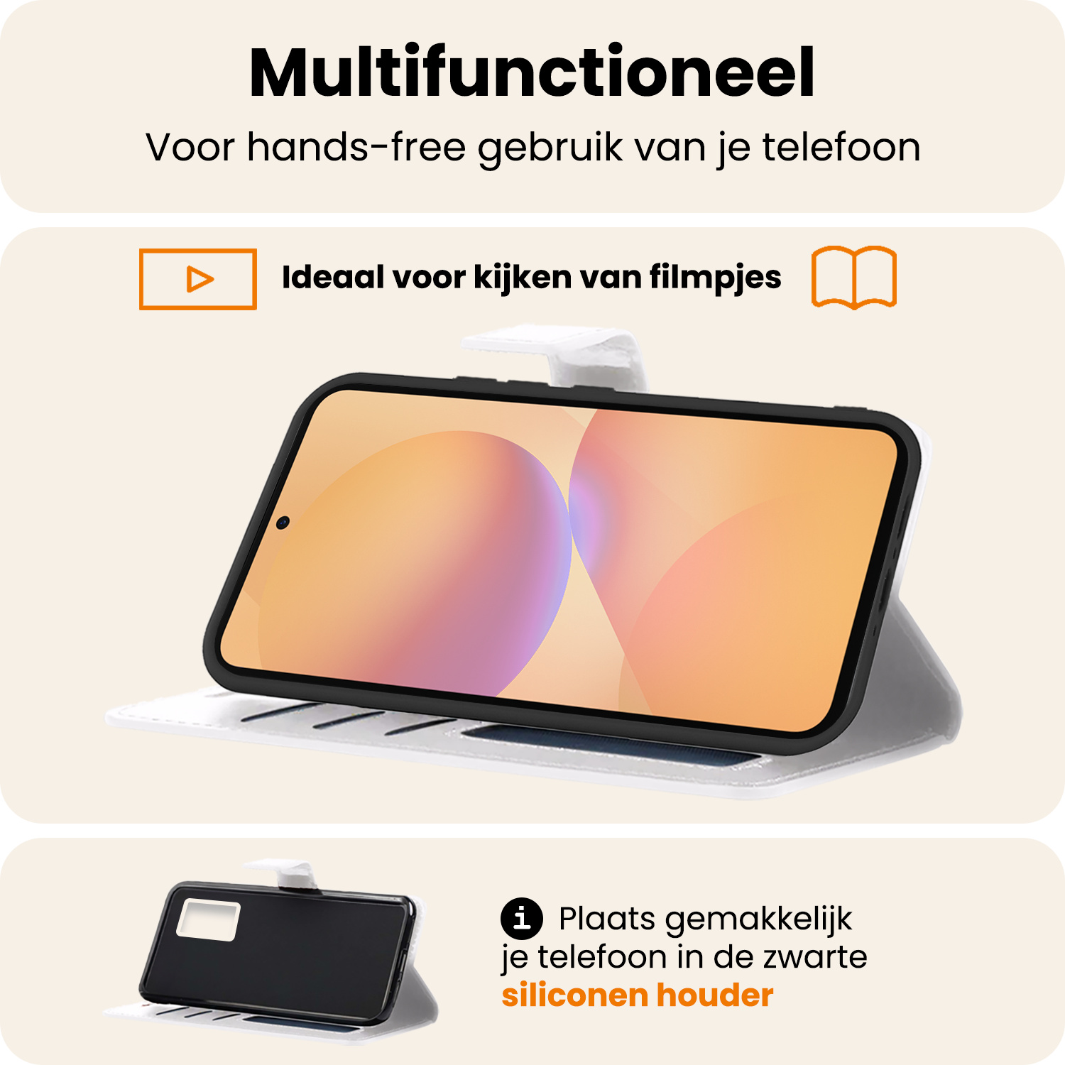 Nomfy Nomfy Samsung Galaxy A36 Hoesje Bookcase - Wit