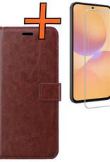 Nomfy Nomfy Samsung Galaxy A36 Hoesje Bookcase Met Screenprotector - Bruin