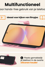 Nomfy Nomfy Samsung Galaxy A36 Hoesje Bookcase Met Screenprotector - Lichtroze