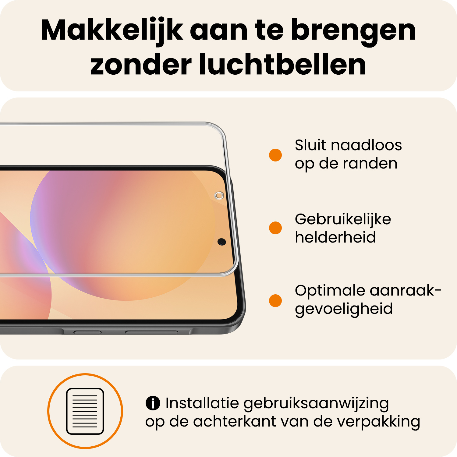 Nomfy Nomfy Samsung Galaxy A36 Hoesje Bookcase Met Screenprotector - Lichtroze