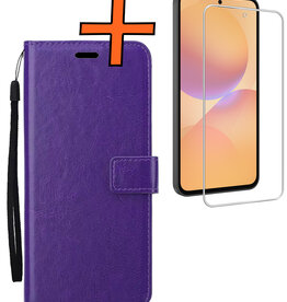 Nomfy Nomfy Samsung Galaxy A36 Hoesje Bookcase Met Screenprotector - Paars