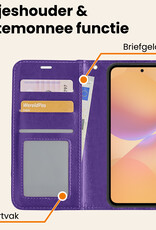 Nomfy Nomfy Samsung Galaxy A36 Hoesje Bookcase Met Screenprotector - Paars