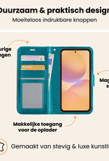 Nomfy Nomfy Samsung Galaxy A36 Hoesje Bookcase Met Screenprotector - Turquoise