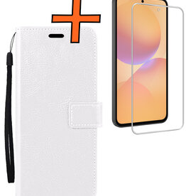 Nomfy Nomfy Samsung Galaxy A36 Hoesje Bookcase Met Screenprotector - Wit