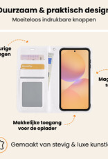 Nomfy Nomfy Samsung Galaxy A36 Hoesje Bookcase Met Screenprotector - Wit