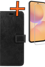 Nomfy Nomfy Samsung Galaxy A36 Hoesje Bookcase Met Screenprotector - Zwart