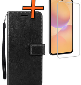 Nomfy Nomfy Samsung Galaxy A36 Hoesje Bookcase Met Screenprotector - Zwart