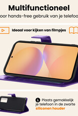 Nomfy Nomfy Samsung Galaxy A36 Hoesje Bookcase Met 2x Screenprotector - Paars