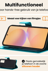 Nomfy Nomfy Samsung Galaxy A36 Hoesje Bookcase Met 2x Screenprotector - Turquoise