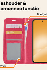 Nomfy Nomfy Samsung Galaxy A56 Hoesje Bookcase - Donkerroze