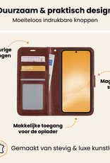 Nomfy Nomfy Samsung Galaxy A56 Hoesje Bookcase Met Screenprotector - Bruin