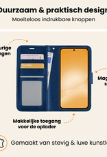 Nomfy Nomfy Samsung Galaxy A56 Hoesje Bookcase Met Screenprotector - Donkerblauw