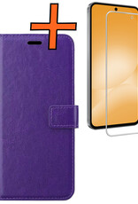 Nomfy Nomfy Samsung Galaxy A56 Hoesje Bookcase Met Screenprotector - Paars
