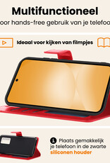 Nomfy Nomfy Samsung Galaxy A56 Hoesje Bookcase Met Screenprotector - Rood