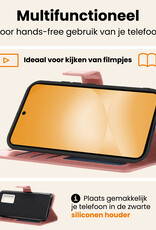 Nomfy Nomfy Samsung Galaxy A56 Hoesje Bookcase Met Screenprotector - Rose Goud