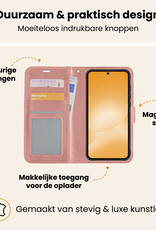 Nomfy Nomfy Samsung Galaxy A56 Hoesje Bookcase Met Screenprotector - Rose Goud