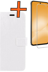 Nomfy Nomfy Samsung Galaxy A56 Hoesje Bookcase Met Screenprotector - Wit