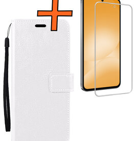 Nomfy Nomfy Samsung Galaxy A56 Hoesje Bookcase Met Screenprotector - Wit