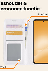 Nomfy Nomfy Samsung Galaxy A56 Hoesje Bookcase Met Screenprotector - Wit