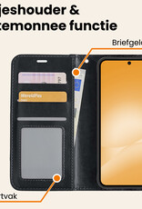 Nomfy Nomfy Samsung Galaxy A56 Hoesje Bookcase Met Screenprotector - Zwart