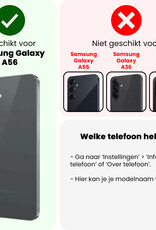 Nomfy Nomfy Samsung Galaxy A56 Hoesje Bookcase Met 2x Screenprotector - Lichtroze