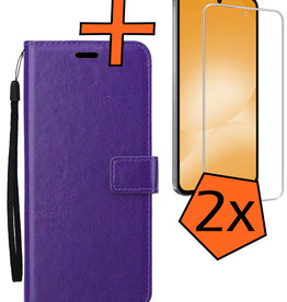 Nomfy Nomfy Samsung Galaxy A56 Hoesje Bookcase Met 2x Screenprotector - Paars