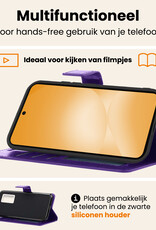 Nomfy Nomfy Samsung Galaxy A56 Hoesje Bookcase Met 2x Screenprotector - Paars