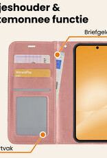 Nomfy Nomfy Samsung Galaxy A56 Hoesje Bookcase Met 2x Screenprotector - Rose Goud