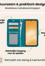 Nomfy Nomfy Samsung Galaxy A56 Hoesje Bookcase Met 2x Screenprotector - Turquoise