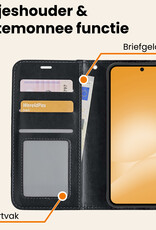 Nomfy Nomfy Samsung Galaxy A56 Hoesje Bookcase Met 2x Screenprotector - Zwart